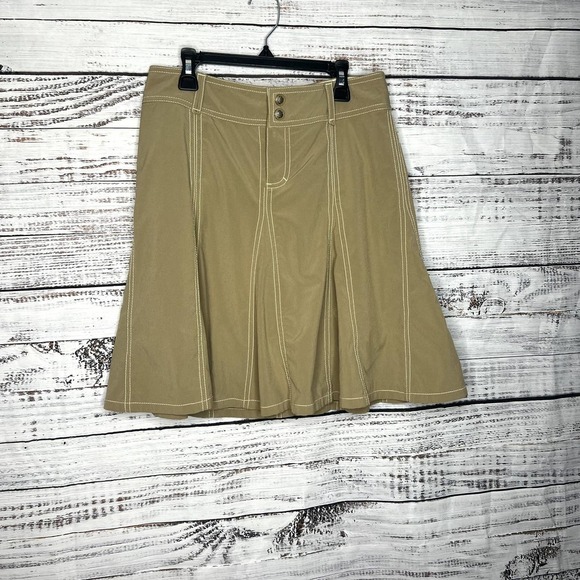 Athleta Wear About Pleated Athletic Skirt Skort Tan 2 - Picture 2 of 4